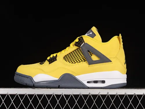 All categories Air Jordan Jordan series basketball shoes Air Jordan 4 LJR version Air Jordan 4 Retro "Lightning" AJ4 Joe 4 replica white and yellow electric mother CT8527-700